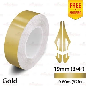 3/4" 19mm PinStriping Pin Stripe Tape Car Styling Line Decal Vinyl Sticker GOLD - Picture 1 of 12