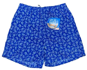 Columbia PFG Herren blau Backcast Wasser Badehose Shorts mit Netz klein Angeln - Bild 1 von 10