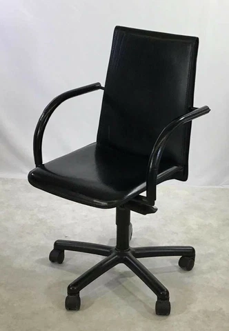 Vintage Carezza Italian Leather Office Chair, Fasem Studio Datta-Mosca Relaix Cover