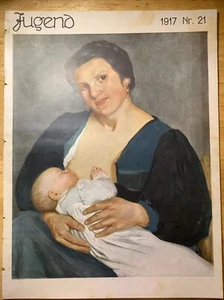 1917 RARE WWI ERA GERMAN COMPLETE MAGAZINE ~ THE JUGEND - Picture 1 of 6