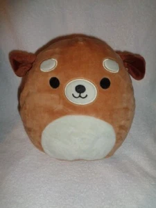 Dog Brown smooth white belly Sam 8" plush Squishmallows for pets Squeak KellyToy - Foto 1 di 7