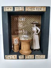 Assemblage Camp Funny Shadow box Shelf Sitter