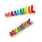 Wooden Number Puzzle Sorting Montessori Toys for Toddlers (Number and Shape Set)