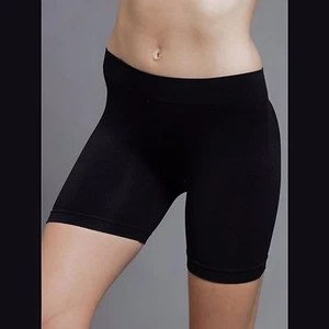 Seamless Stretch Bike Shorts Solid Colors Spandex Workout Basic Plain Tight Pant - Picture 1 of 50