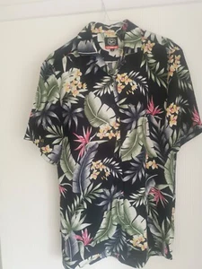 Tropical Floral Print Shortsleeve Shirt - Size Medium 40" Pit to Pit - Mens - Picture 1 of 5