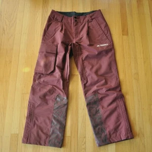 Adidas Terrex 3L Post-Consumer Techrock Snow Ski Pants Burgundy IB1202 Men's M - Picture 1 of 15
