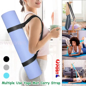 Yoga Mat Strap Belt Adjustable Sports Sling Shoulder Carry Belt Exercise Stretch - Picture 1 of 15