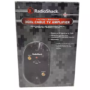 RadioShack (1500472) 1-In/1-Out Bidirectional 3GHz Cable TV Amplifier signal boo - Picture 1 of 6