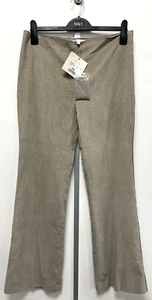 NEW! Paule Ka UK14 Fr42 US10 taupe corduroy side fasten boot leg trousers - Picture 1 of 13