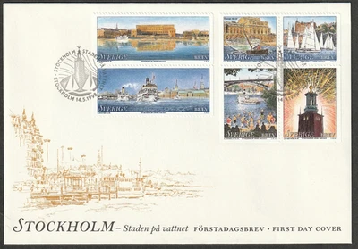Sweden 1998 City of Stockholm Booklet w/o values on FDC Stockholm 14.5 2281-2286 - Image 1 of 2