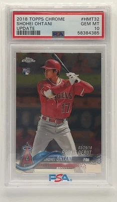 2018 Topps Chrome Update Shohei Ohtani #HMT32 RC Los Angeles Angels PSA 10 Foto 1 de 2