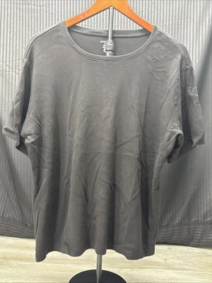 Camiseta manga corta Covington 100 % algodón - 16-18 W para mujer, negra Foto 1 de 4