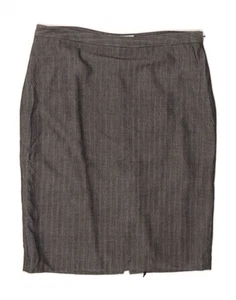 MICHAEL KORS Womens Pencil Skirt US 8 Medium W30 Grey Striped Polyester UZ24 - Picture 1 of 3