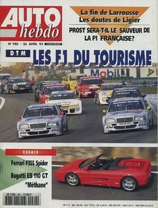 AUTO HEBDO Nr. 980 26.04. 1995 FERRARI 355 SPIDER BUGATTI EB 110 TOUR DE CORS - Bild 1 von 1