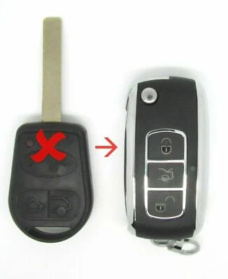 FOB BMW 7 SERIES BMW E38 1998 - 2001 UPGRADE REMOTE FLIP KEY WITH UNCUT BLADE - Image 1 of 3