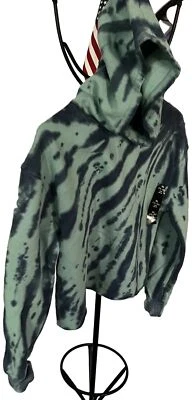 Sudadera con capucha cuadrada recortada Art Class Tye Dye verde jade para adolescentes/adultos. XXL - Funciona pequeño Foto 1 de 2
