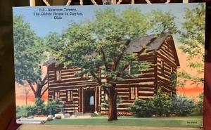 D-2 VIEW OF NEWCOM TAVERN OLDEST HOUSE IN DAYTON OHIO Unused VINTAGE POSTCARD - Picture 1 of 6