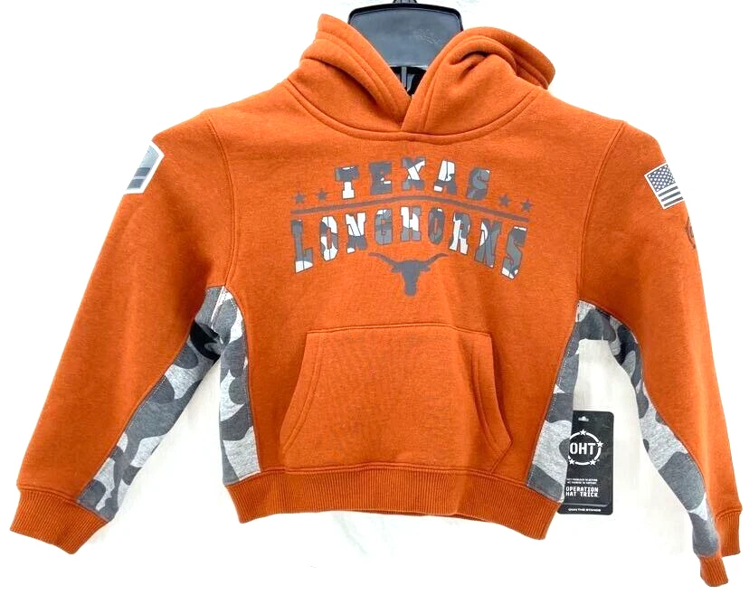 NEW Texas Longhorns Colosseum OHT Burnt Orange Camo Hoodie Sweatshirt Toddler 3T - Image 1 of 4