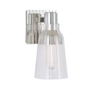 Norwell Lighting Carnival 1 Light Sconce, Polished Nickel - 8157-PN-CL - Picture 1 of 1
