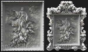 3D Model STL File for CNC Router Laser & 3D Printer The Assumption of Mary Pack - Picture 1 of 3