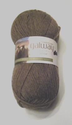 1 Skein Plymouth Yarn "Galway Worsted" Brown 100% Wool Yarn - Image 1 of 2