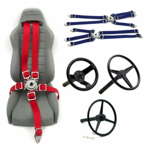 Rubber Seats Chair / Seat Belt / Metal Steering Wheel For Axial Wraith 1/10 RC - Picture 1 of 27