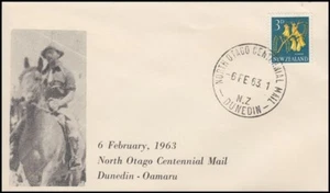 NEW ZEALAND SPECIAL COVER 1963 PMK PICTORIAL HORSE (ID:20/D4301) - Picture 1 of 1