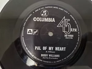 Buddy Williams " Pal of my Heart" Columbia 1964 Oz Country 7" 45rpm Promo - Picture 1 of 2