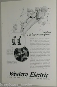 1925 Western Electric advertisement, candlestick telephone making - Bild 1 von 3