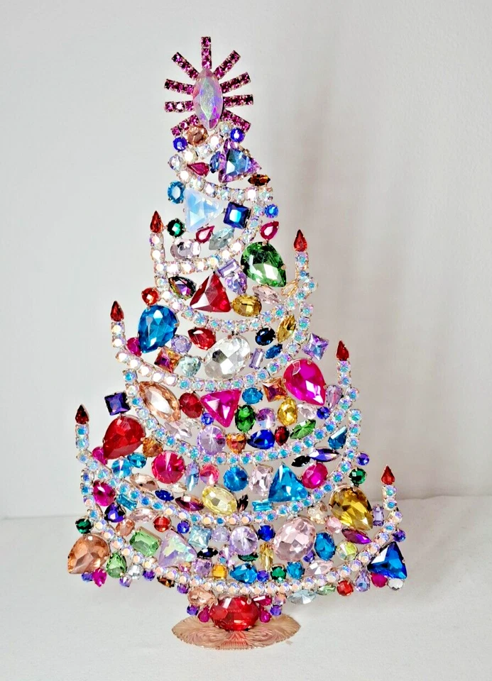 Hermosa decoración de árbol de Navidad checa hecha a mano firmada L232 Foto 1 de 1