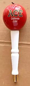 ACE APPLE CALIFORNIA CIDER FIGURAL BEER TAP HANDLE RARE TALL WOOD APPLE - Picture 1 of 12