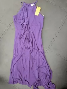 KAREN MILLEN Strappy Purple Viscose Dress - SIZE UK 12 /EU 40 - Picture 1 of 5