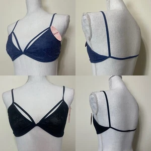 2-pack Women Lace Bralette Sexy Bra Floral Lingerie Night Top Triangle S-L - Picture 1 of 13