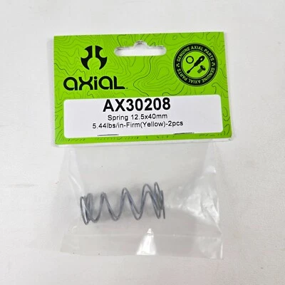 Axial AX30208 Shock Spring 12.5x40mm 5.44lbs in Firm Yellow Set of 2 Brand New - Image 1 of 2
