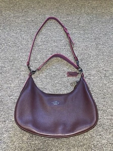 Coach Exotic Oxblood Trim East/West Harley Hobo F20917 QB Leather Purse Bag - Bild 1 von 8