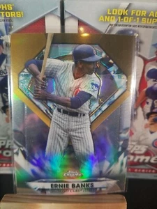 2022 Topps Chrome Update Ernie Banks Diamond Greats Die Cuts Refractor #DGC-8 - Picture 1 of 2