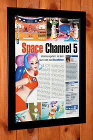 Space Channel 5 Dreamcast PS2 GBA  mini Promo Promo Poster / Ad Page Framed