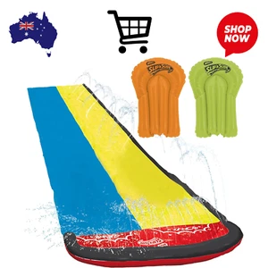 Slip N Slide Wave Rider Double with 2 Slide Boogies - AUPOST - FREE SHIPPING - Picture 1 of 8