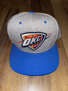 Oklahoma City THUNDER Mitchell & Ness Snapback NBA Cap Gray & Blue - Picture 1 of 7