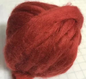 Rust Red - Finest Romney & Merino Wool Roving (.5 Oz) - Picture 1 of 3