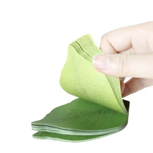 Adorable Hojas Verdes Forma de Hoja Adhesiva Novedad Almohadilla de Notas Adhesivo - Imagen 1 de 4