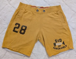 Superdry Trackster Lite Shorts Herren XL Gelb Mid-Rise Gummibund Pull On - Bild 1 von 14