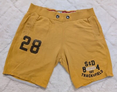 Superdry Trackster Lite 短裤男式 XL 黄色中腰弹性腰围拉裤 — 第 1/4 张图片