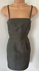 Size 6 Only. Edge collection gun metal strap/strapless min dress with pockets