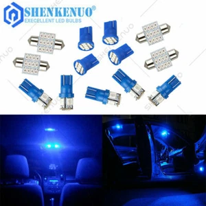 13PCS Blue Led Lights Interior Package Kit For Dome License Plate Lamp Bulbs - Picture 1 of 9