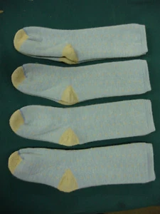 NWOT Girl's 47% Merino Wool Blend Socks Size 7-9 Blue w/ Greyish 4 Pair - Picture 1 of 1