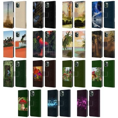 SIMONE GATTERWE LANDS AND PLACES LEATHER BOOK CASE FOR APPLE iPHONE PHONES - Image 1 of 4