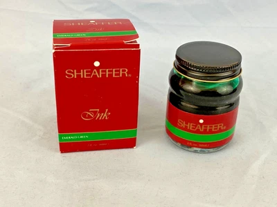 Tinta vintage Sheaffer punto blanco VERDE ESMERALDA - para caligrafía pluma estilográfica Foto 1 de 3