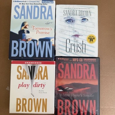 LOT OF 4 SANDRA BROWN AUDIO BOOKS on CDs Foto 1 de 2