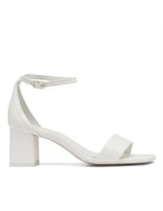 Wittner White Leather Block Heel Sandal 42 - Picture 1 of 5